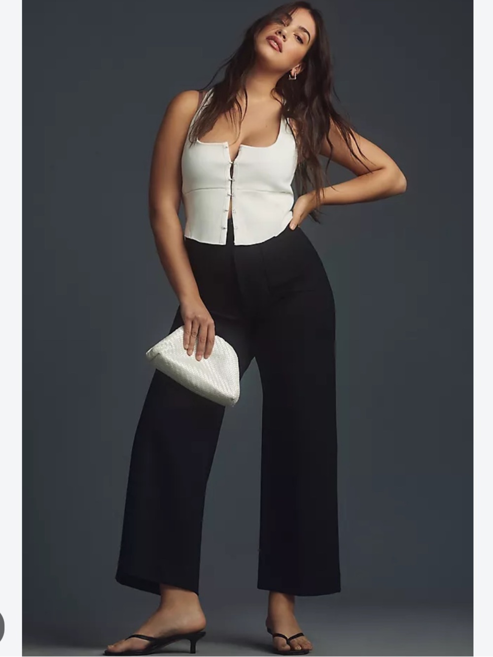 Anthropologie The Colette Ponte Crop Wide-Leg Pants by Maeve Size 25